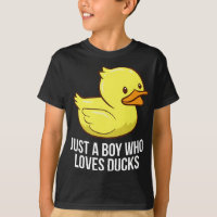Solo Un Niño Que Ama Los Patos De Pato De Goma