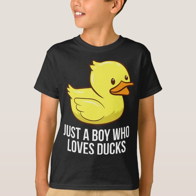 Camiseta Solo Un Niño Que Ama Los Patos De Pato De Goma (Anverso)
