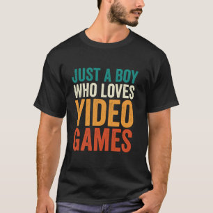 Camiseta Solo Un Niño Que Ama Los Videojuegos Retro