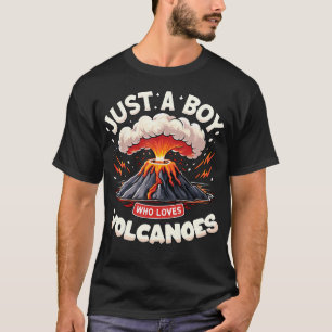 Camiseta Solo Un Niño Que Ama Los Volcanes Volcanólogo