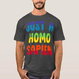 Camiseta Solo un orgullo de homo sapien arcoiris