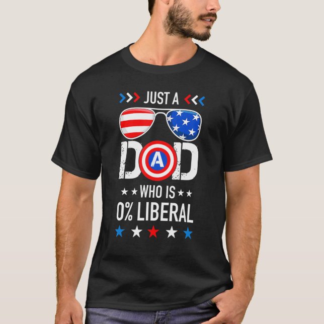 Camiseta Solo Un Padre Que Es Un Patrioti Liberal Estadouni (Anverso)