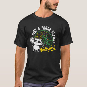 Camiseta Solo un Panda jugando al voleibol, divertido amant