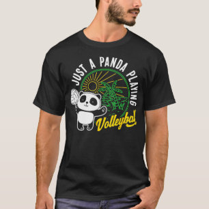Camiseta Solo un Panda jugando al voleibol, divertido amant