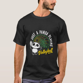Camiseta Sólo un panda jugando voleibol Animal