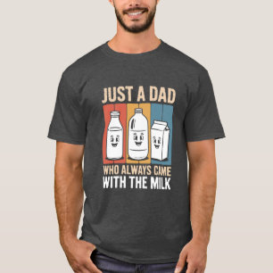 Camiseta Solo un Papá Leche Retro Vintage Divertido Día del