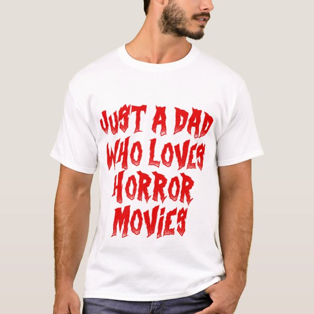 Camiseta Solo un papá que ama las películas de terror Hallo (Anverso)