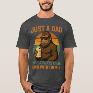 Camiseta Solo un papá que siempre volvió con la leche retro
