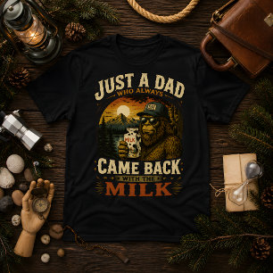 Camiseta Solo un papá que siempre volvió con leche Retro