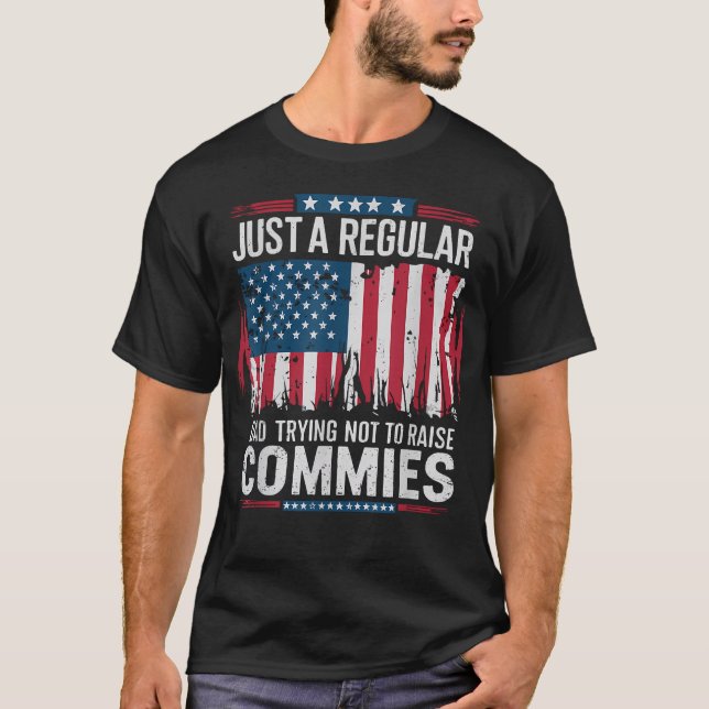 Camiseta Solo Un Papá Regular Intentando No Criar (Anverso)