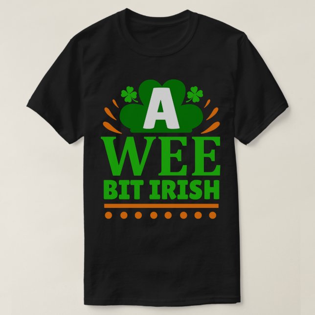 Camiseta Solo un poco irlandés (Diseño del anverso)