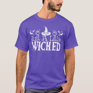 Camiseta Solo Un Poco Malvado Halloween Bruja Truco O Fiest