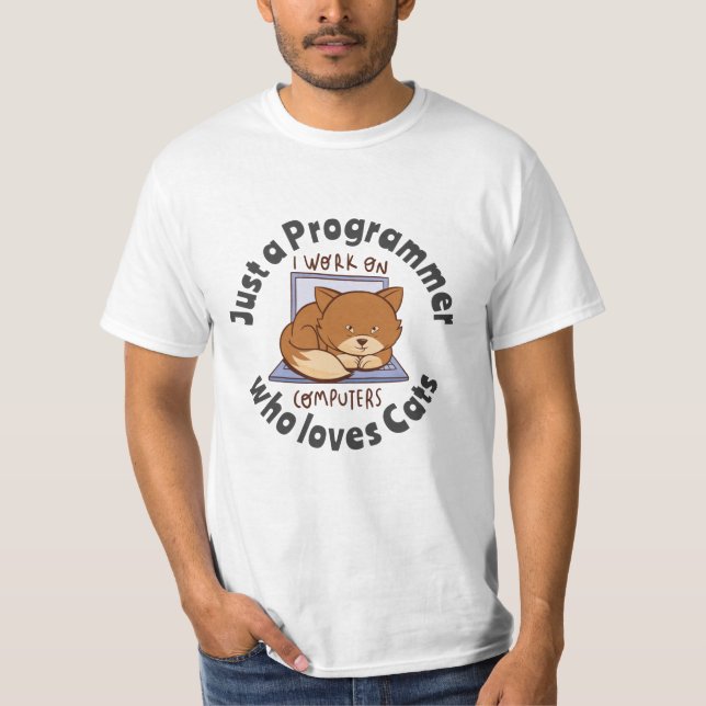 Camiseta Sólo un programador que ama a los gatos (Anverso)
