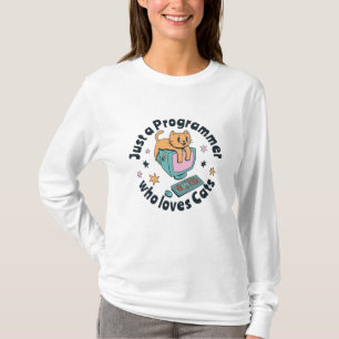 Camiseta Sólo un programador que ama a los gatos