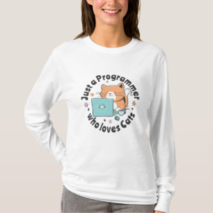 Camiseta Sólo un programador que ama a los gatos