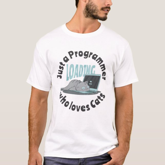 Camiseta Sólo un programador que ama a los gatos (Anverso)