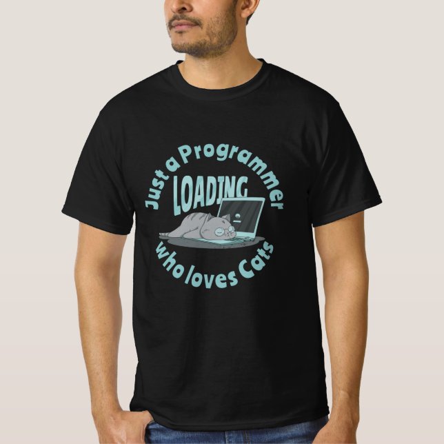 Camiseta Solo un programador que ama a los gatos (Anverso)
