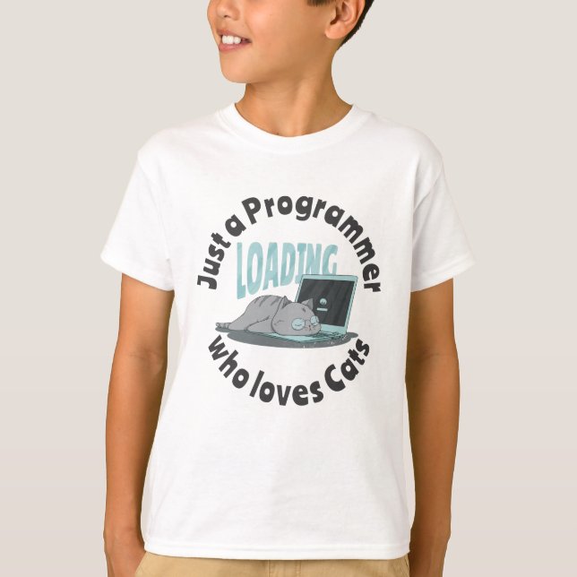 Camiseta Sólo un programador que ama a los gatos (Anverso)