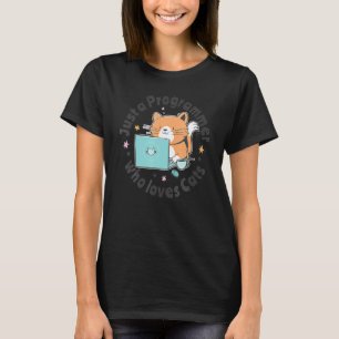 Camiseta Sólo Un Programador Que Ama El Cod De Gatos Y Comp