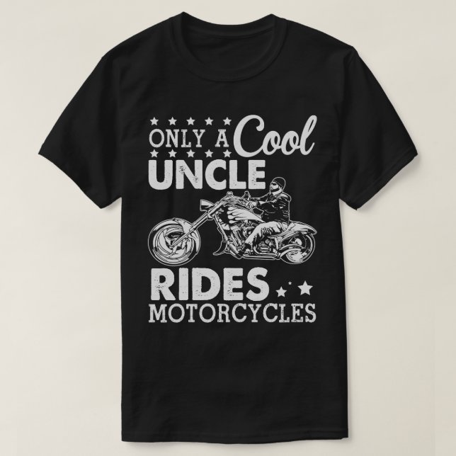 Camiseta Solo un tío de Guay monta motocicletas Feliz Padre (Diseño del anverso)