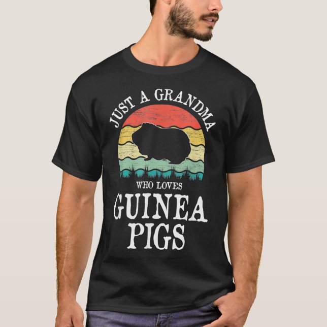 Camiseta Solo una abuela que ama a los cerdos de Guinea _1 (Anverso)