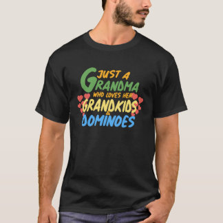 CAMISETA SOLO UNA ABUELA QUE AMA A SUS NIÑOS Y DOMINOE