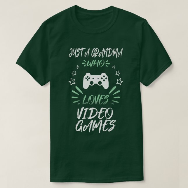 Camiseta Solo una abuela que ama los videojuegos  (Diseño del anverso)