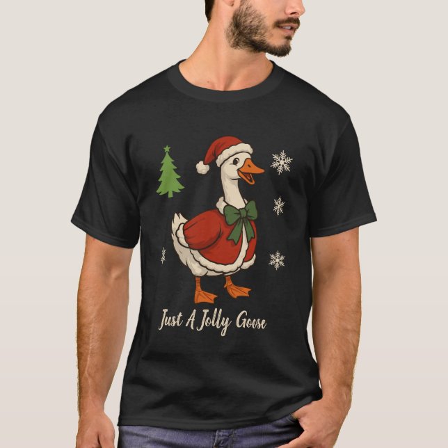 Camiseta Sólo una alegre fiesta navideña de ganso  (Anverso)