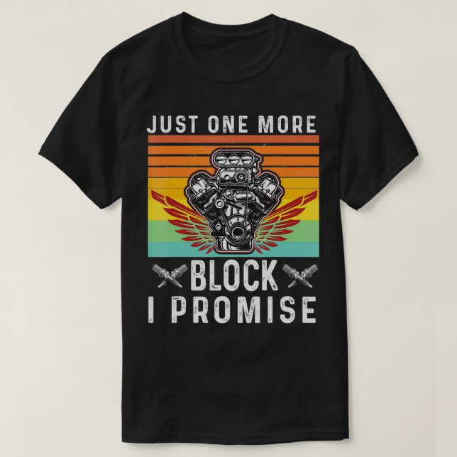 Camiseta Sólo Una Carreras Mecánica De Regalo En Bloque Más (Diseño del anverso)