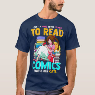 Camiseta Sólo Una Chica A La Que Le Encanta Leer Comics Con