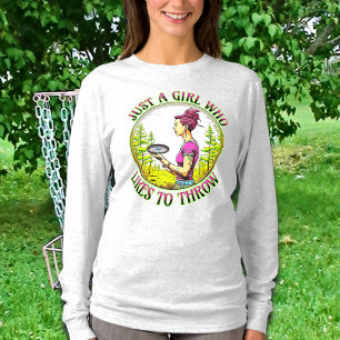 Camiseta Solo una chica a la que le gusta lanzar   Disc Gol