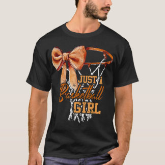 Camiseta Solo Una Chica De Baloncesto Lindo Coquette Lazo B