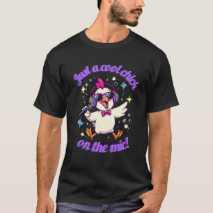 Camiseta Sólo una chica genial en el micrófono – Música div