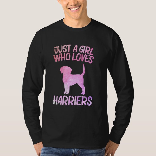 Camiseta Solo Una Chica Que Ama A Harriers Por Las Mujeres  (Anverso)