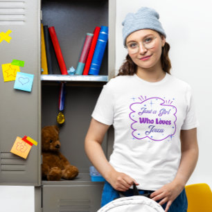 Camiseta Solo una chica que ama a Jesús – Ropa de mujer cri