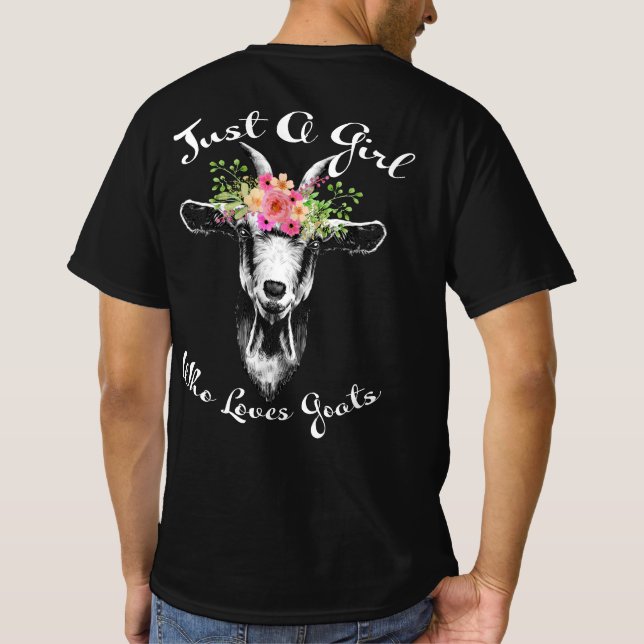 Camiseta Sólo una Chica que ama a las cabreras agricultoras (Reverso)