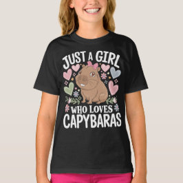 Camiseta Sólo una Chica que ama a las Capybaras cuestas muj