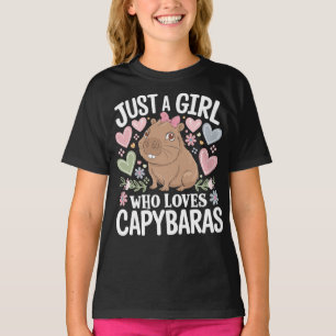 Camiseta Sólo una Chica que ama a las Capybaras cuestas muj
