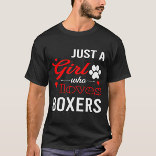 Camiseta Sólo una Chica que ama a las mujeres boxeadoras pe