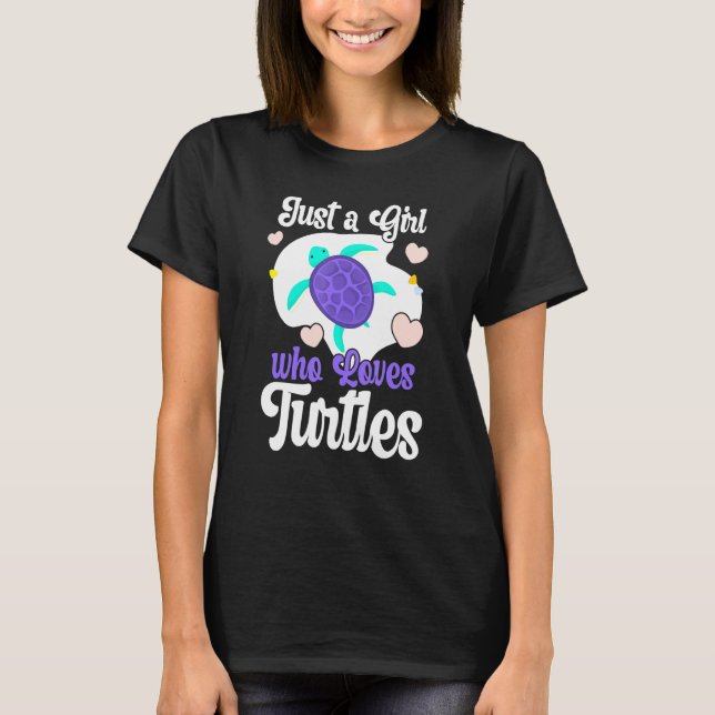 Camiseta Solo una Chica que ama a las tortugas marinas niña (Anverso)