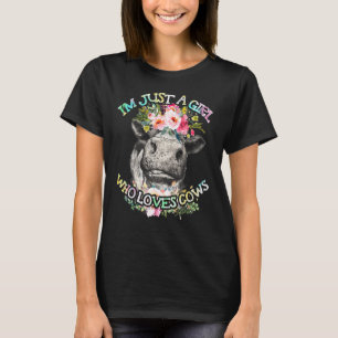 Camiseta Solo una chica que ama a las vacas agricultoras va