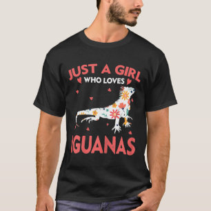 Camiseta Solo una Chica que ama a los animales iguanas por 