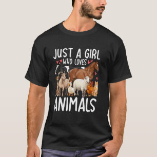 Camiseta Solo una chica que ama a los animales Perro Gato C