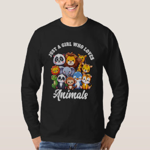 Camiseta Solo una chica que ama a los animales salvajes lin