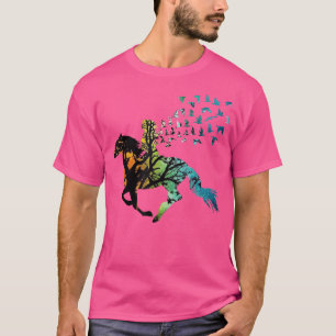 Camiseta Sólo una Chica que ama a los caballos mujeres dive