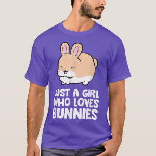 Camiseta Sólo una Chica que ama a los conejitos mujeres Chi
