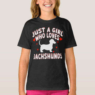 Camiseta Sólo Una Chica Que Ama A Los Dachshunds