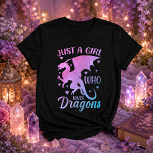 Camiseta Solo una chica que ama a los dragones - Dragón de
