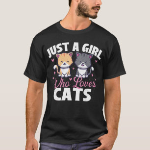 Camiseta Solo una chica que ama a los gatos Dueña de gatos 