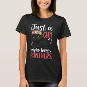 Camiseta Sólo una chica que ama a los gatos panteros vida s